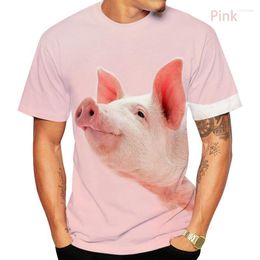 Men's T Shirts 2022 Men/Women Tops Summer Pullover Tees Est Pig 3D Printing Shirt Unisex Funny Short Sleeved