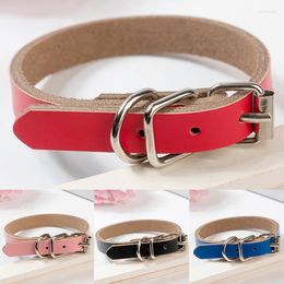 Dog Collars Genuine Leather Collar And Leash Adjustable Soft Real Training For Puppy Pet Products Accessories