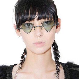 Sunglasses Cat Eye Sunglasses Ladies Brand Triangle Designer Vintage Shades Tinted Colour Lens Women Eyewear Sexy Sun Glasses Oculos Female T220831