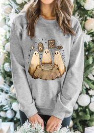 Women's Hoodies Women's & Sweatshirts Retro Halloween Ghosts Party Sweatshirt Funny Sweats Gothic Style Pullovers Women Casual Pure