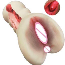 realistic ass vagina sex toy Canada - Soft Male Masturbators Cup 3D Artificial Vagina Ass Deep Throat Realistic Pocket Pussy Anal Adult Erotic Sex Toys for Men X0320224Z