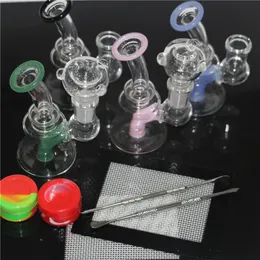 glass beaker bong hookahs creative with 14 bowl mini bubbler dab rig for smoking silicone dab mat quartz banger