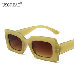 Sunglasses Vintag Rectangle Small Frame Sunglasses Men Women Brand Design Steampunk Square Sun Glasses Candy Colour UV400 Vintage Eyewear T220831