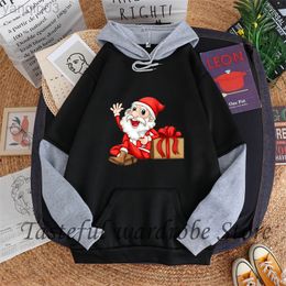 Men's Hoodies Sweatshirts Kawaii Sweatshirt Women 2021 Christmas Cartoon Elks Printed Sweater Tops Loose Cute Sweatshirts Oversized Hoodie Unisex Hoody L220901