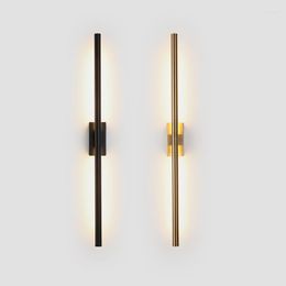Wall Lamp Minimalist Strip Long Bar Bathroom Mirror Light Bedside Corridor Up Down Linear Tube Sconce Stick