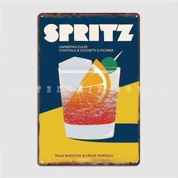 Metal Painting Aperol Spritz Vintage Metal Sign Club Party Plaques Design Bar Cave Tin Sign Poster T220829