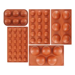 Baking Moulds 3D Ball Round Half Sphere Pudding Mousse Chocolate Cake Silicone Moulds for DIY Baking Mould Kitchen Accessories Tools 220901