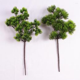 Decorative Flowers Artificial Plant Small Pine Tree Mini Christmas Simulation Branches Leaves Bonsai Accessories Floral Plants