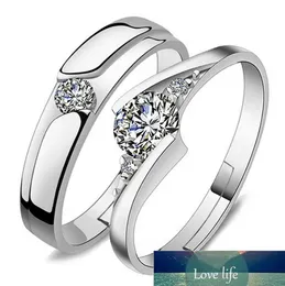 Band rings 925 Sterling Silver Classic Zircon Forever Love Couple Rings For Wedding Anniversary Engagement Best Gift