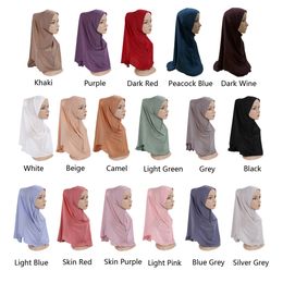 Beanie/Skull Caps Muslim Women Girls Veil Hijab Full Cover Bonnet Scarf Turban Head Wrap Shawls Amira Scarves Cap Islamic Hat Femme Middle East