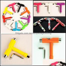 Other Hand Tools T Shape Hand Tools Board Skate Accessories Bearing Iron Spanner Plastic Mti Colour Socket Wrench 2 5Gy G2 Drop Delive Dhxu3