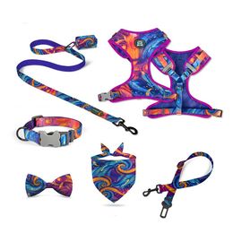 Leashes Storage Set Dogs Leash Collar Chest Strap 7 in 1 pet supplies