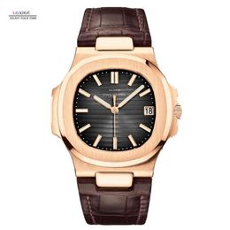 Mens Sports Watch Luxury Brand Gold Dress Stainless Steel Bright Calendar Wristwatch