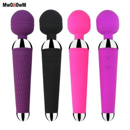 Секс-игрушка массажер USB Перезаряжаемый микрофон G-Spot Massager Водонепроницаемая двойная вибрация для женщин для взрослых 4 цвет 4 цвет