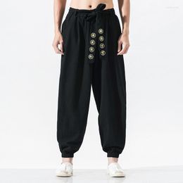 Ethnic Clothing 2022 Summer Style Harem Pants Men Chinese Casual Loose Cotton Linen Sweatpants Jogger Streetwear Trousers 10937