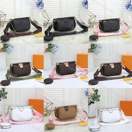High Quality women Bags Wallet Shoulder 3 Piece Set Cross Body Messenger Handbag Women Flower 3pcs Designer Black Pink Crossbody Purse Bag