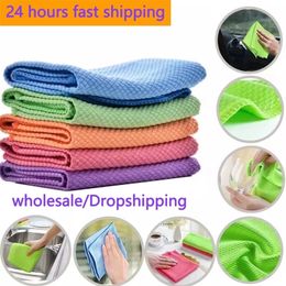 Cleaning Cloths 510pcs Microfiber Rags Kitchen Dish Towel Absorbent Wiping Household Magic 220901