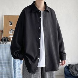 Men's Jackets Korean Fashion Men's Shirts Casual Long Sleeve Oversized Black Harajuku Button Up Blouses Streetwear Men Jacket Coat 5XL