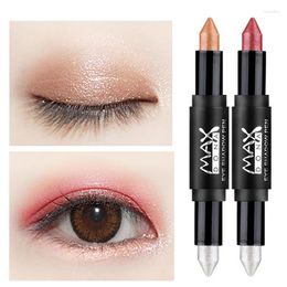 Eye Shadow Double Head Pen Long Lasting Waterproof Silkworm Pearlescent Glitter Sexy Beauty Stick Cosmetics