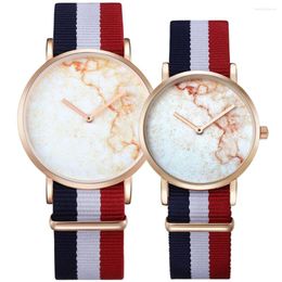 Wristwatches CAGARNY Men Watch Casual Nylon Strap Bracelet Gold Wristwatch Fashion Gifts For Lovers Male Quartz Clock Female Couple Watches