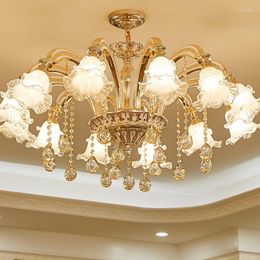 Pendant Lamps Gold Crystal Chandelier Modern Lighting For Living Room Dinning Lights K9 Chandeliers WF