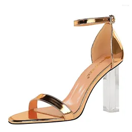 Sandals High Heels Women Mary Jane Shoes Ladies And Pumps Summer Sandalia Transparente