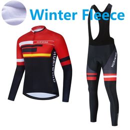 2023 Pro Mens Winter Cycling Jersey Set Long Sleeve Mountain Bike Cycling Clothing Breathable MTB Bicycle Clothes Wear Suit M19