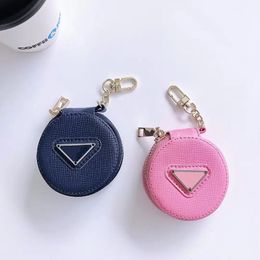 Luxury Designer Ear Phone Cases Pink Case With Hook For AirPods 1 2 Pro3 Earphone Protector Case Triangle Earphone Set High Quality