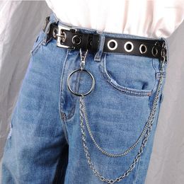 Belts Women Pu Leather Harness Body Chain Waist Bondage Garters Lady Punk Silver Pin Alloy Buckle Straps Jeans Belt Students