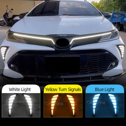 1 Pair For Toyota Corolla GR SPORT 2021 2022 LED Daytime Running Light Yellow Turn Signal Indicator Light Bumper DRL Fog lamp