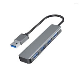 Mini USB 3.0 Hub 4 Ports Aluminium Alloy With Cable 2.0 Extended Splitter 85DD