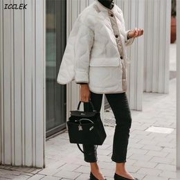 Womens Down Parkas Women's Two Piece Pants Brand Winter Street Trendy Women's Cotton Regular Collarless Loose Cotton Clothes 220902