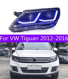 Headlights Assembly For Tiguan 20 12-20 16 to 2022 Type Double L High Beam Daytime Running Lights Fog Turn Signal Car Parts