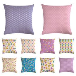 Pillow Pillowcase Geometric Dot Egg Flower Cover Linen/cotton Sofa Decorative Pillows TX142