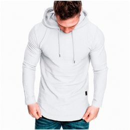 Men's T Shirts Men's casual fashion solid Colour long-sleeved T-shirt with Hood Summer casual sports long-sleeved T-shirt 220902