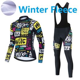 2024 Pro Mens Winter Cycling Jersey Set Long Sleeve Mountain Bike Cycling Clothing Breathable MTB Bicycle Clothes Wear Suit M20