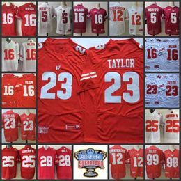 American College Football Wear College Jonathan Taylor Jersey 42 Russell Wilson JJ. Watt Troy Fumagalli Nick Nelson Leon Jacobs Danny Davis III Hunt