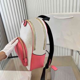 Okul çantaları sırt çantası kitap çantaları tasarımcı sırt çantaları kadın backs moda renk eşleşen büyük kapasiteli deri çanta omuz 220902