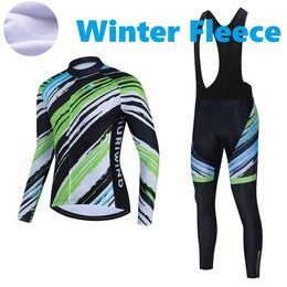 2024 Pro Mens Winter Cycling Jersey Set Long Sleeve Mountain Bike Cycling Clothing Breathable MTB Bicycle Clothes Wear Suit M1