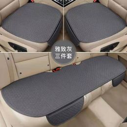 Car Seat Covers Cushion Four Seasons Universal Single-Piece Linen Three-Piece Rear