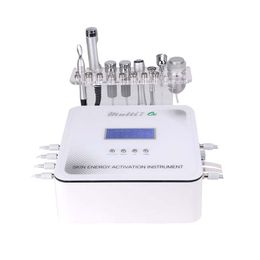 7 in 1 Dermabrasion RF Bio Lifting Mesotherapy Spa Facial Microdermabrasion Microcurrent Cooling Head Galvanic Oxygen Spray Electroporation Beauty Machine