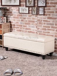 Clothing Storage European-style Stool Box Store Sofa Rectangular Household Shoe Changing Solid Wood Sh