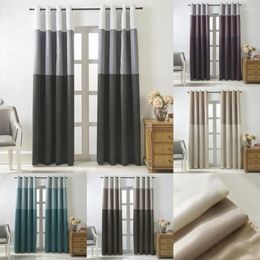 Curtain Elegant Bedroom Blackout Curtains Without Liner Jinya Home 3 Colour Stitching Rod Pocket Polyester Window Kitchen Curtian Panels