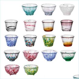 Wine Glasses Handmade Glass Small Wine Glass Colorf Sets Sake Cups Janpane Style Water Bottle Glassware For Drinks Drop Delivery 20 Dh0Jx