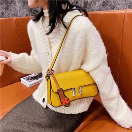 Shoulder Bags handbag simple buckle single shoulder underarm damp red