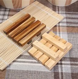 Soap Dishes Pine Soap Box Dish Storage Tray Wooden Handmade Soap Holder Bath Shower Bathroom 902