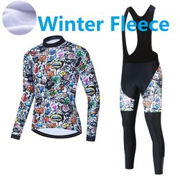 2024 Pro Mens Winter Cycling Jersey Set Long Sleeve Mountain Bike Cycling Clothing Breathable MTB Bicycle Clothes Wear Suit M17