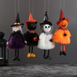 Other Event Party Supplies Halloween Doll Bar Decor Pumpkin Ghost Witch Black Cat Pendant Scary Kids Gift Happy Halloween Party Decor for Home 2023 220901
