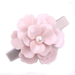 Hair Clips Fashion Jewellery Camellia Hairpins Acetate Barrette Holders Clip Flower Girls Accessories For Women Tiara
