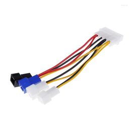 Computer Cables 1pcs 4-Pin Molex To 3-Pin Fan Power Cable Adapter Connector 12v 2 / 5v Cooling For CPU PC Case